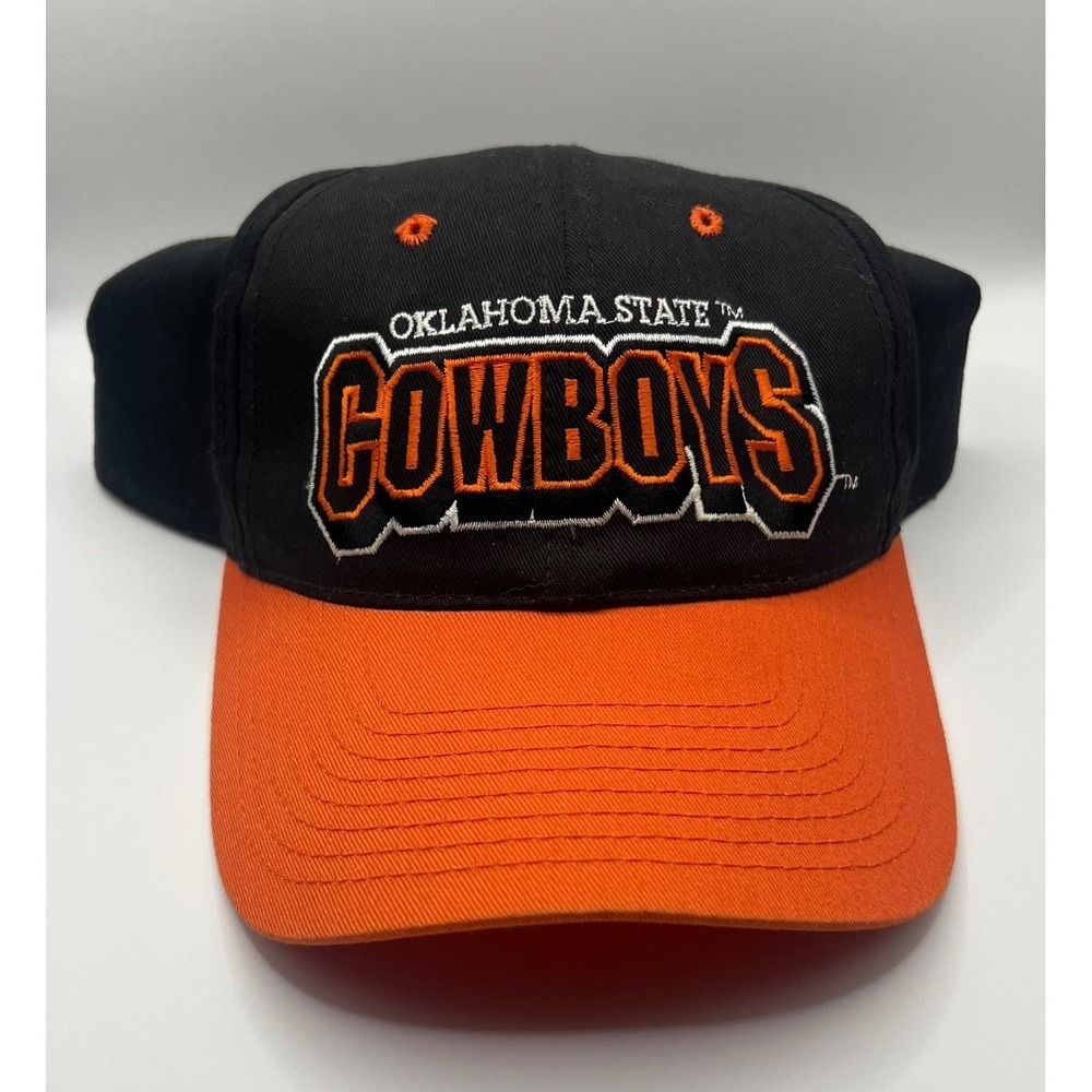 Oklahoma State Cowboys Hat Signatures YA Snapback Black Orange NCAA Cap